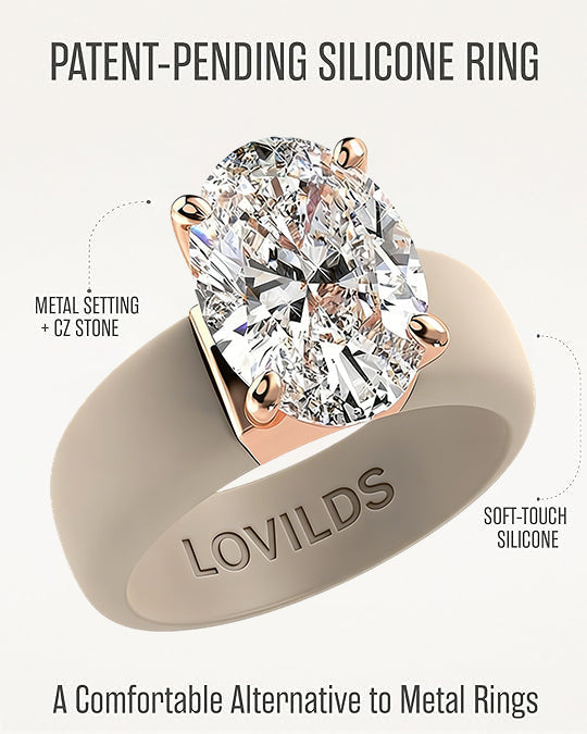 🔥Buy 1 Get 1 Free🔥LOVILDS Silicone Ring – Emerald Cut CZ | Patent-Pending Design